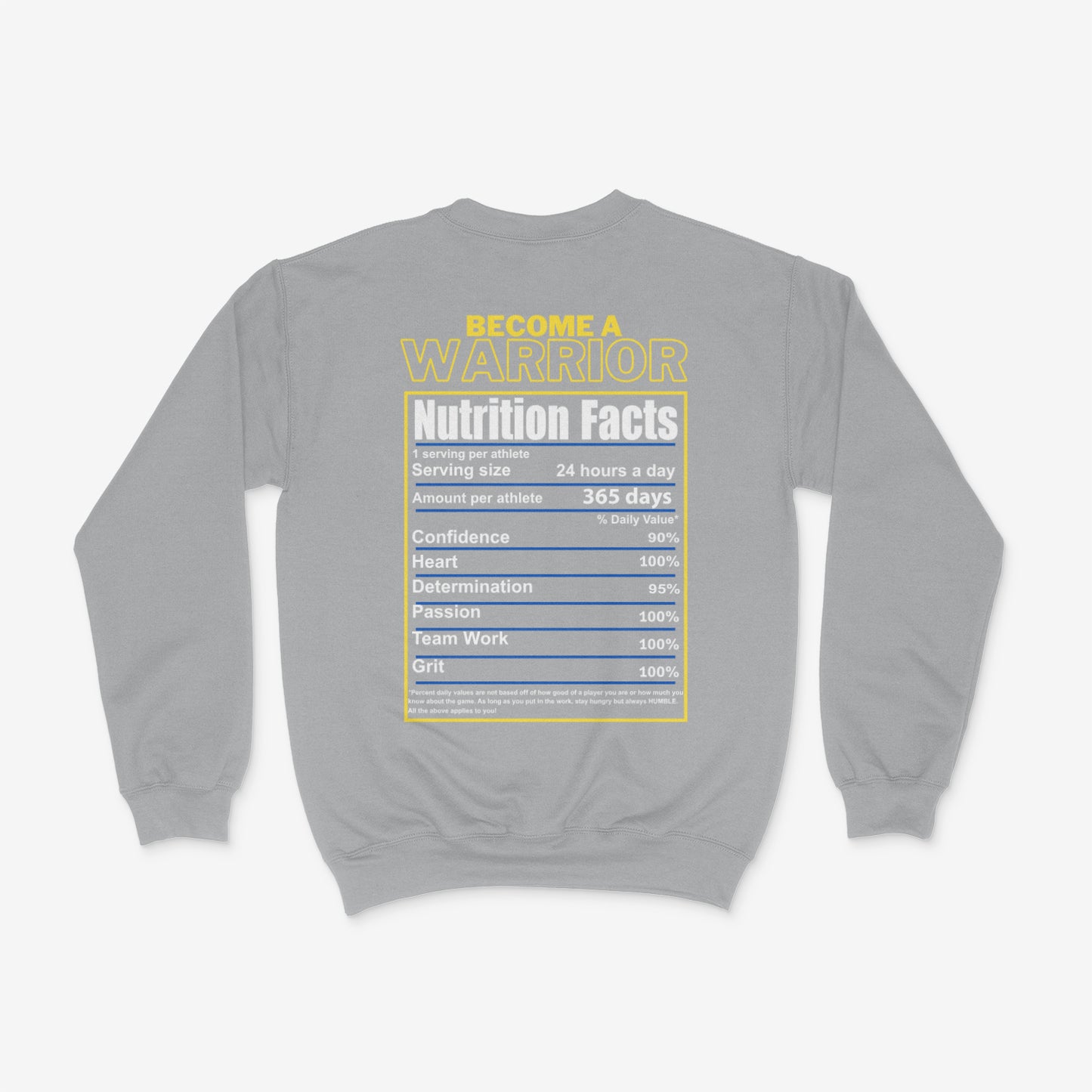 WHS VB NUTRITIONAL FACTS (BACK ONLY) CREWNECK
