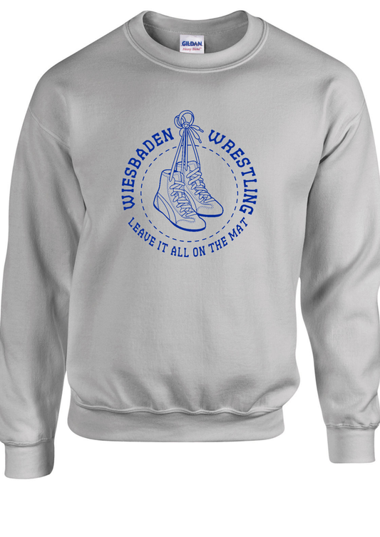 WHS WRESTLING 24 - LEAVE IT ALL ON THE MAT (ROUND W. SHOE) - CREWNECK