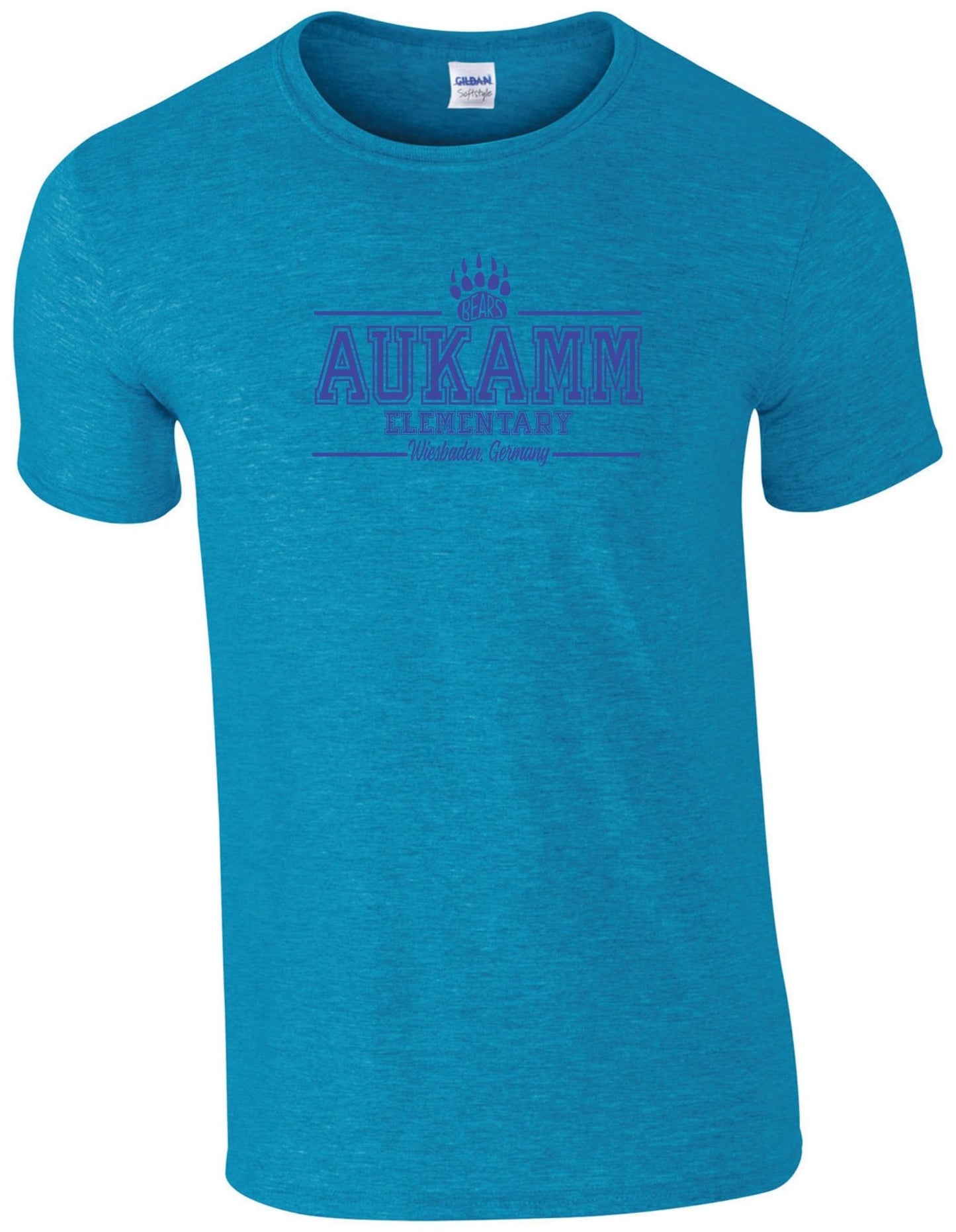 Aukamm Elementary (with paw) | Adult T-Shirt