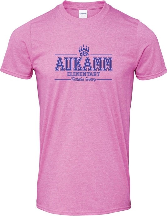 Aukamm Elementary (with paw) | Adult T-Shirt