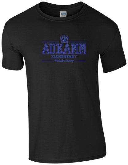 Aukamm Elementary (with paw) | Adult T-Shirt