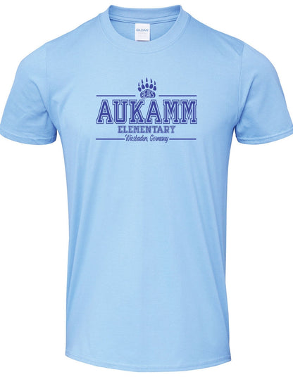 Aukamm Elementary (with paw) | Adult T-Shirt