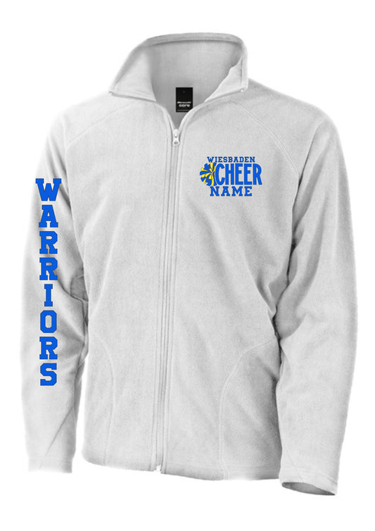WHS - Cheer - White Fleece Jacket - Embroidery (2 Colors Right Arm / Left Chest)