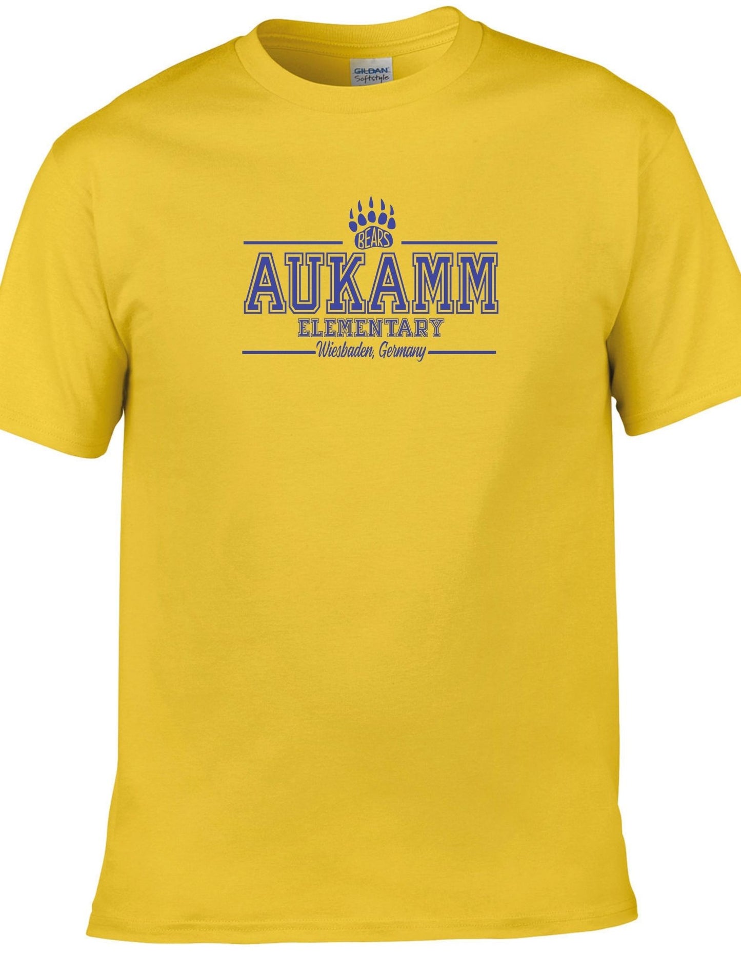 Aukamm Elementary (with paw) | Adult T-Shirt