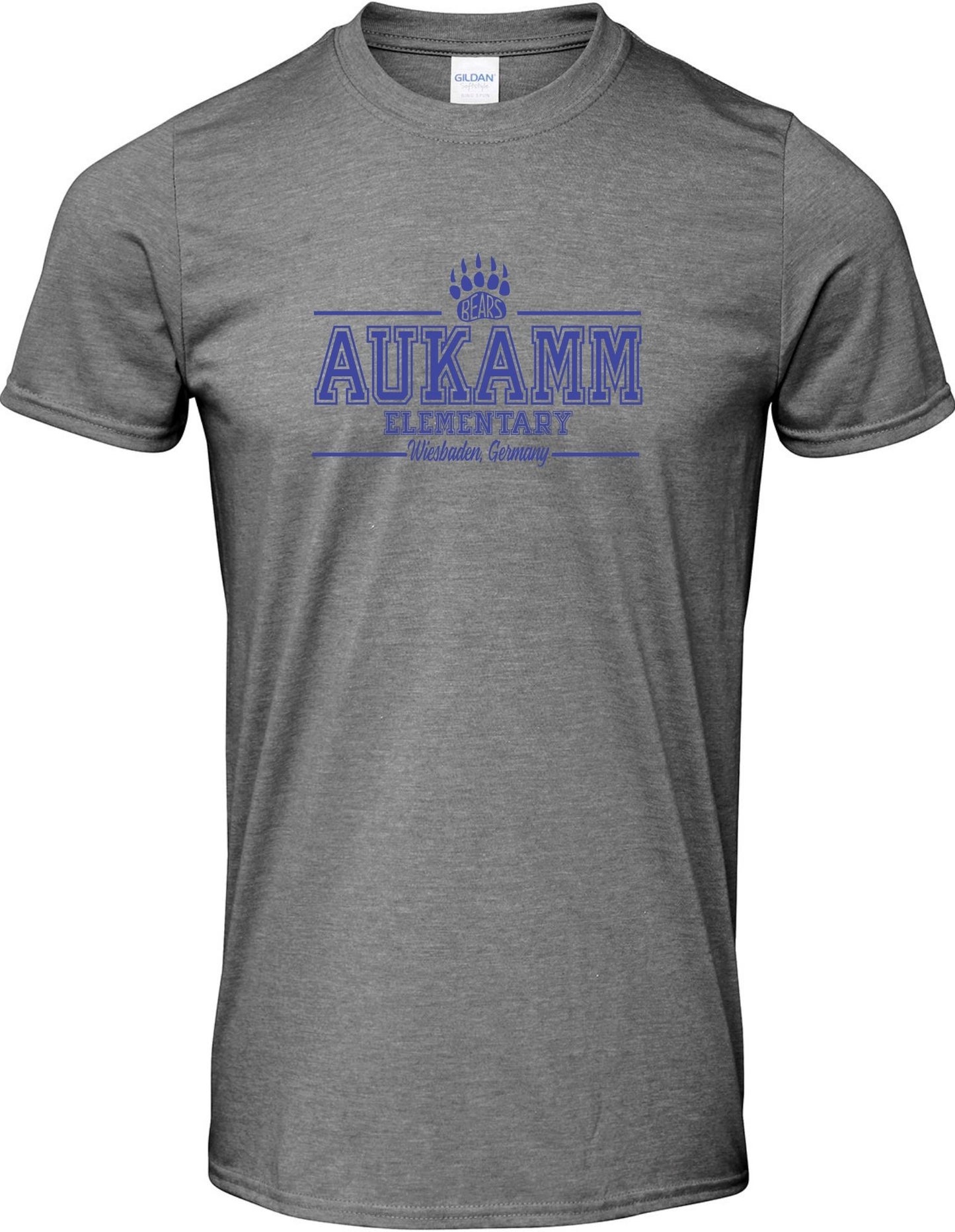 Aukamm Elementary (with paw) | Adult T-Shirt