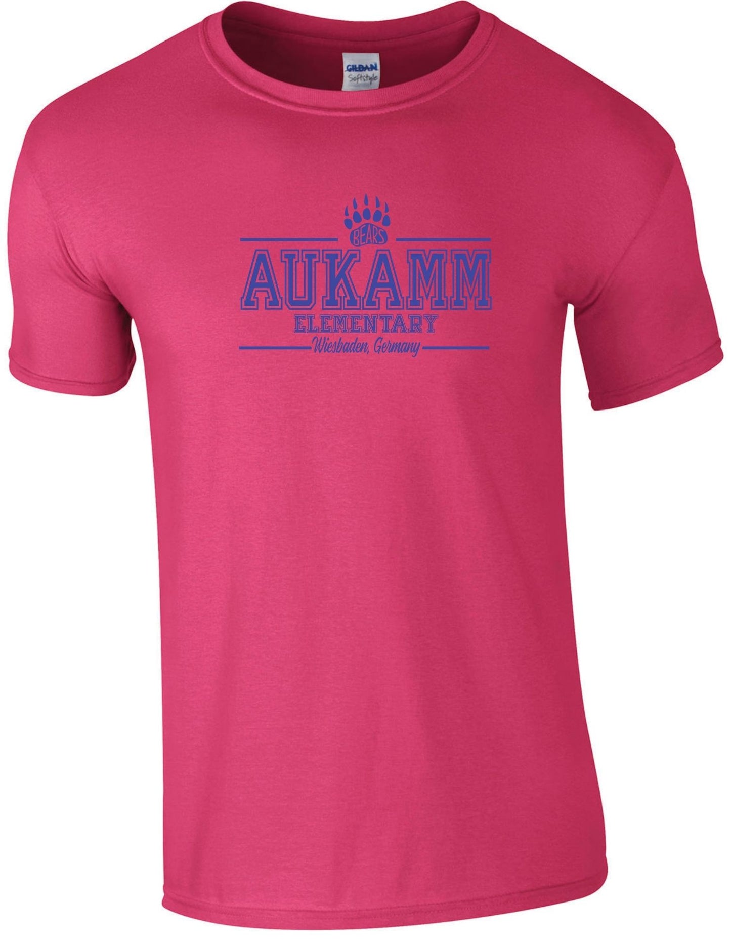 Aukamm Elementary (with paw) | Adult T-Shirt