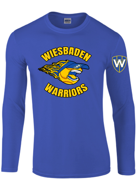 WHS SOFTBALL 25 - WIESBADEN WARRIORS SCREAMING LOGO (YELLOW) - LONG SLEEVE
