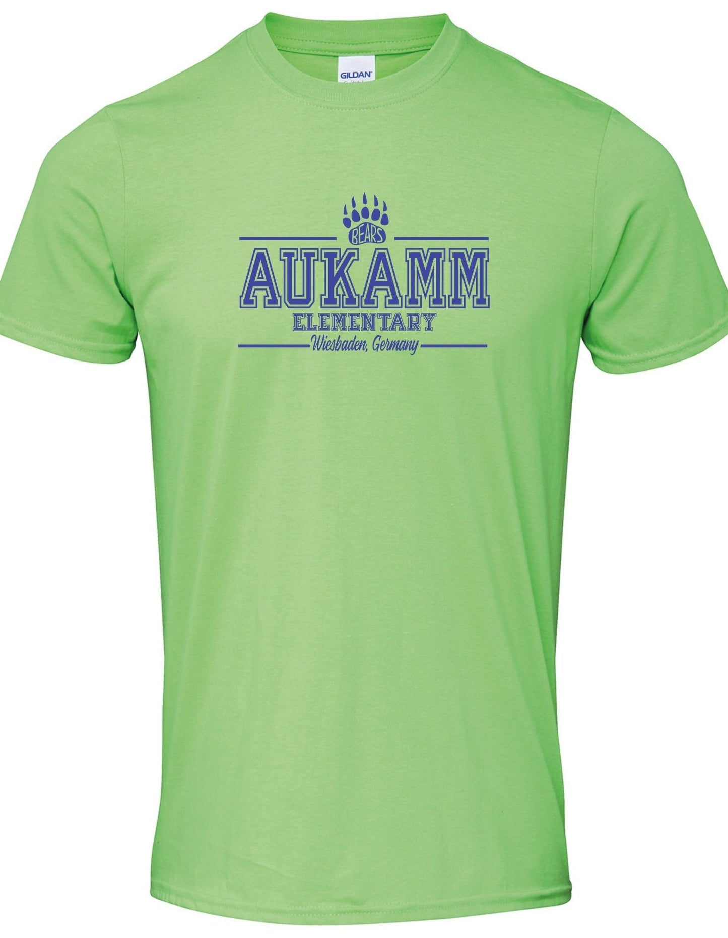 Aukamm Elementary (with paw) | Adult T-Shirt