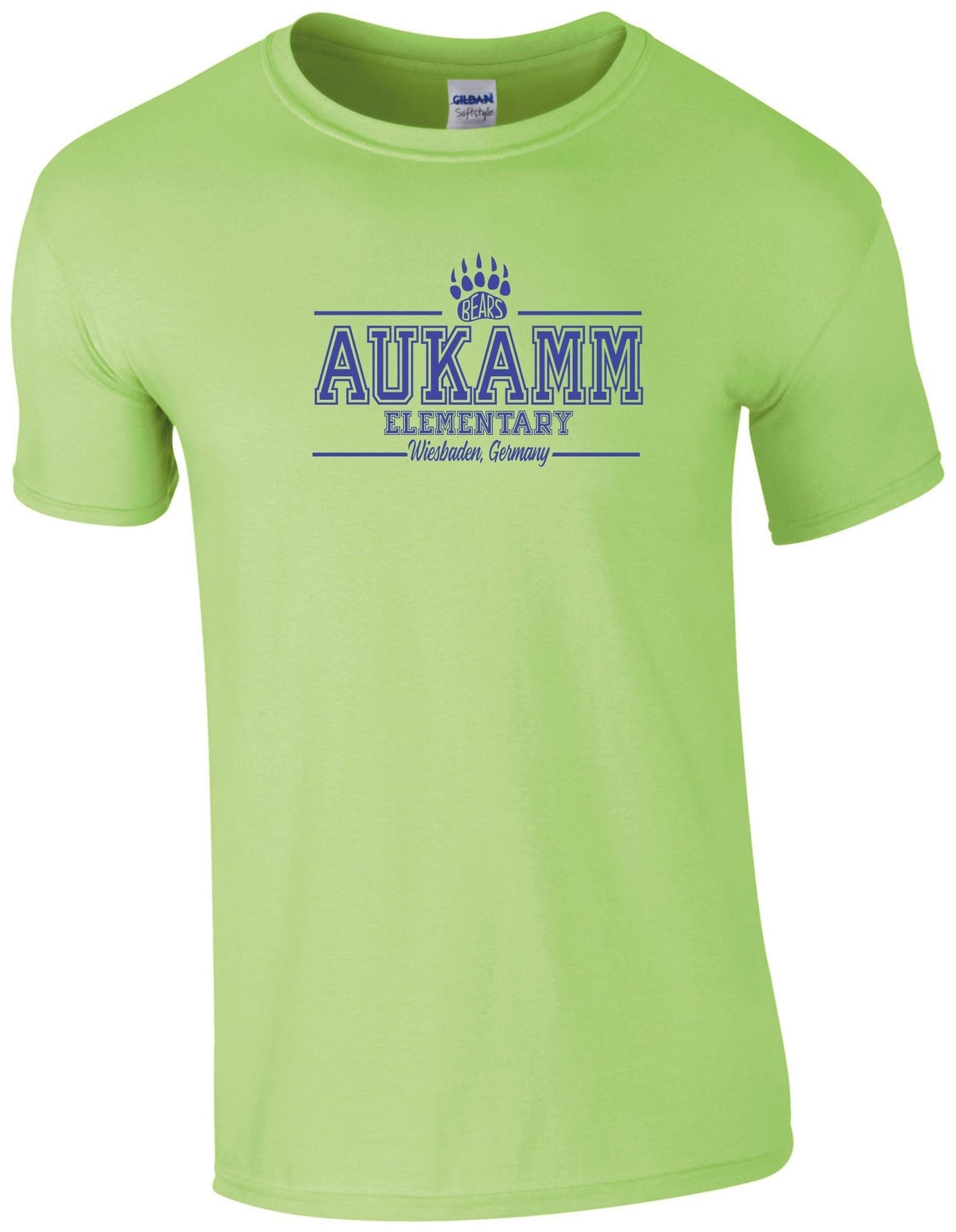 Aukamm Elementary (with paw) | Adult T-Shirt