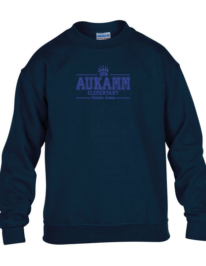 Aukamm Elementary (with paw) | Youth Crewneck