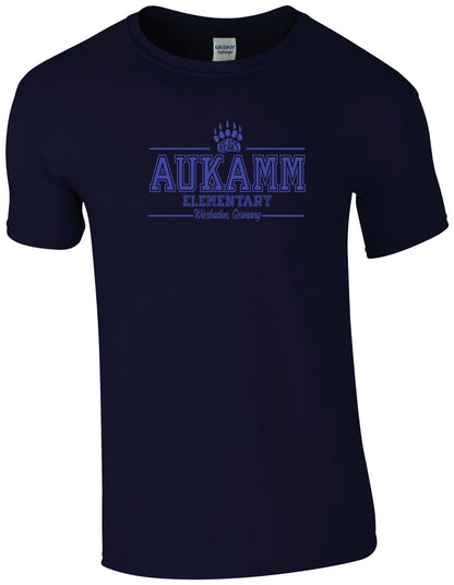 Aukamm Elementary (with paw) | Adult T-Shirt