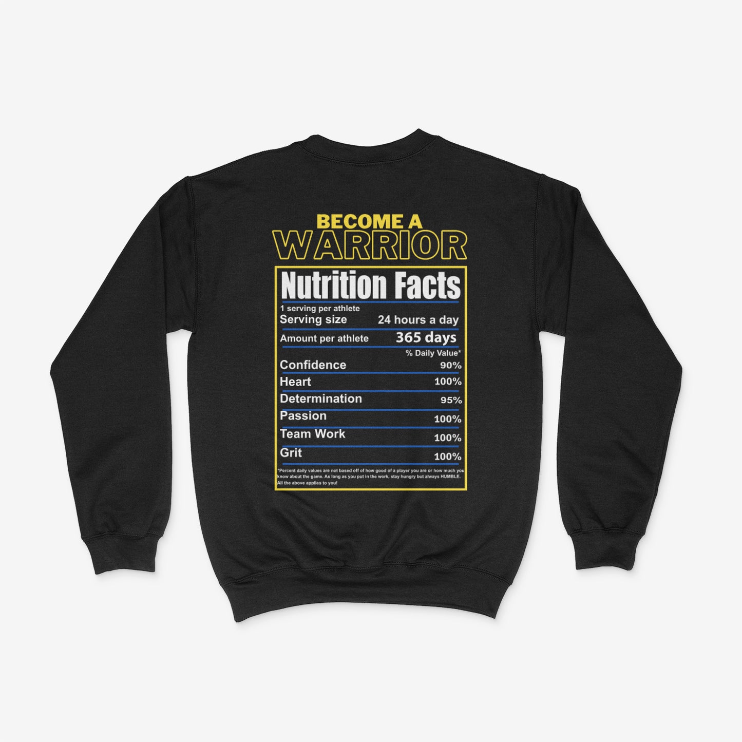 WHS VB MOTIVATION & NUTRITIONAL FACTS CREWNECK