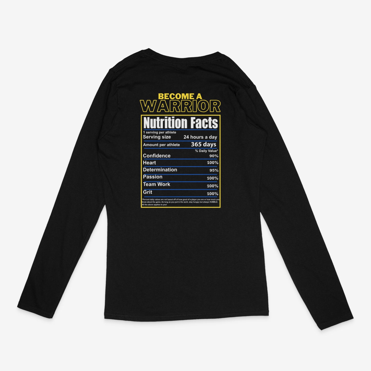 WHS VB NUTRITIONAL FACTS (BACK ONLY) LONGSLEEVE