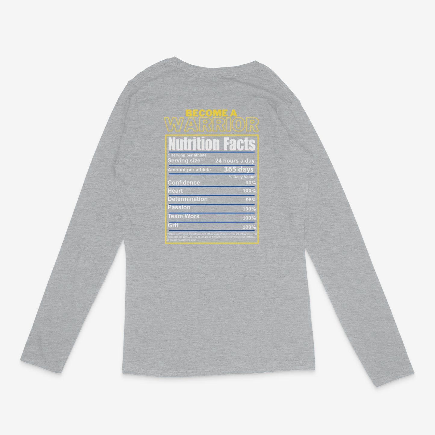 WHS VB NUTRITIONAL FACTS (BACK ONLY) LONGSLEEVE