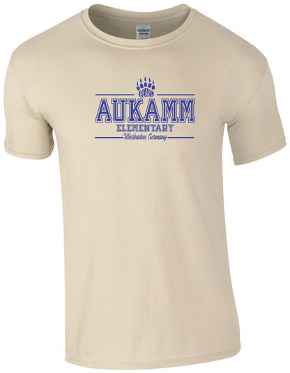 Aukamm Elementary (with paw) | Adult T-Shirt