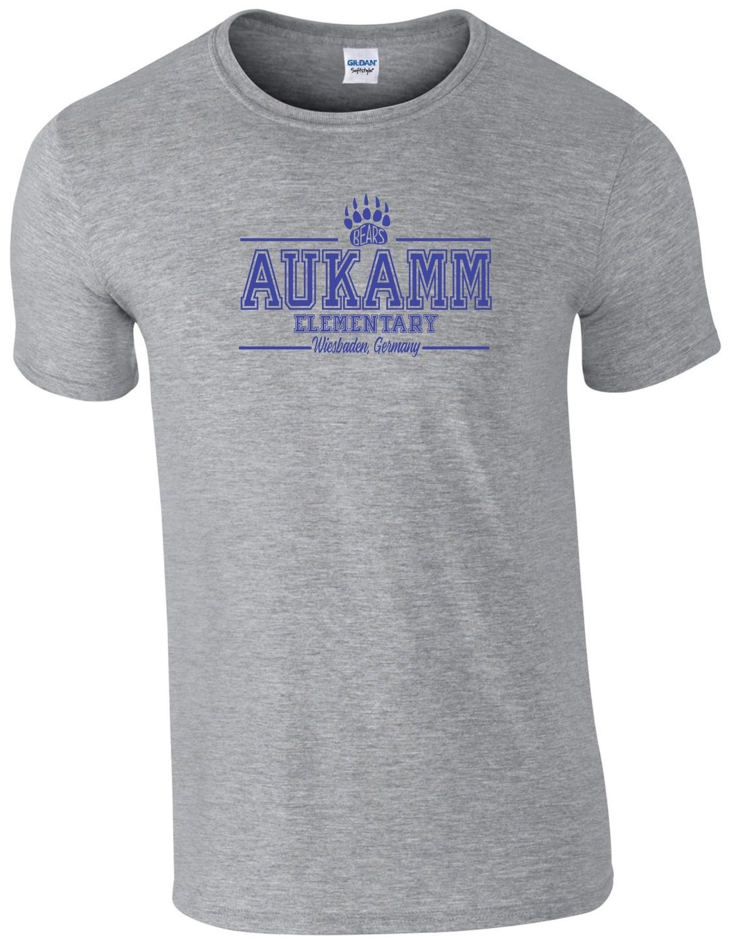 Aukamm Elementary (with paw) | Adult T-Shirt