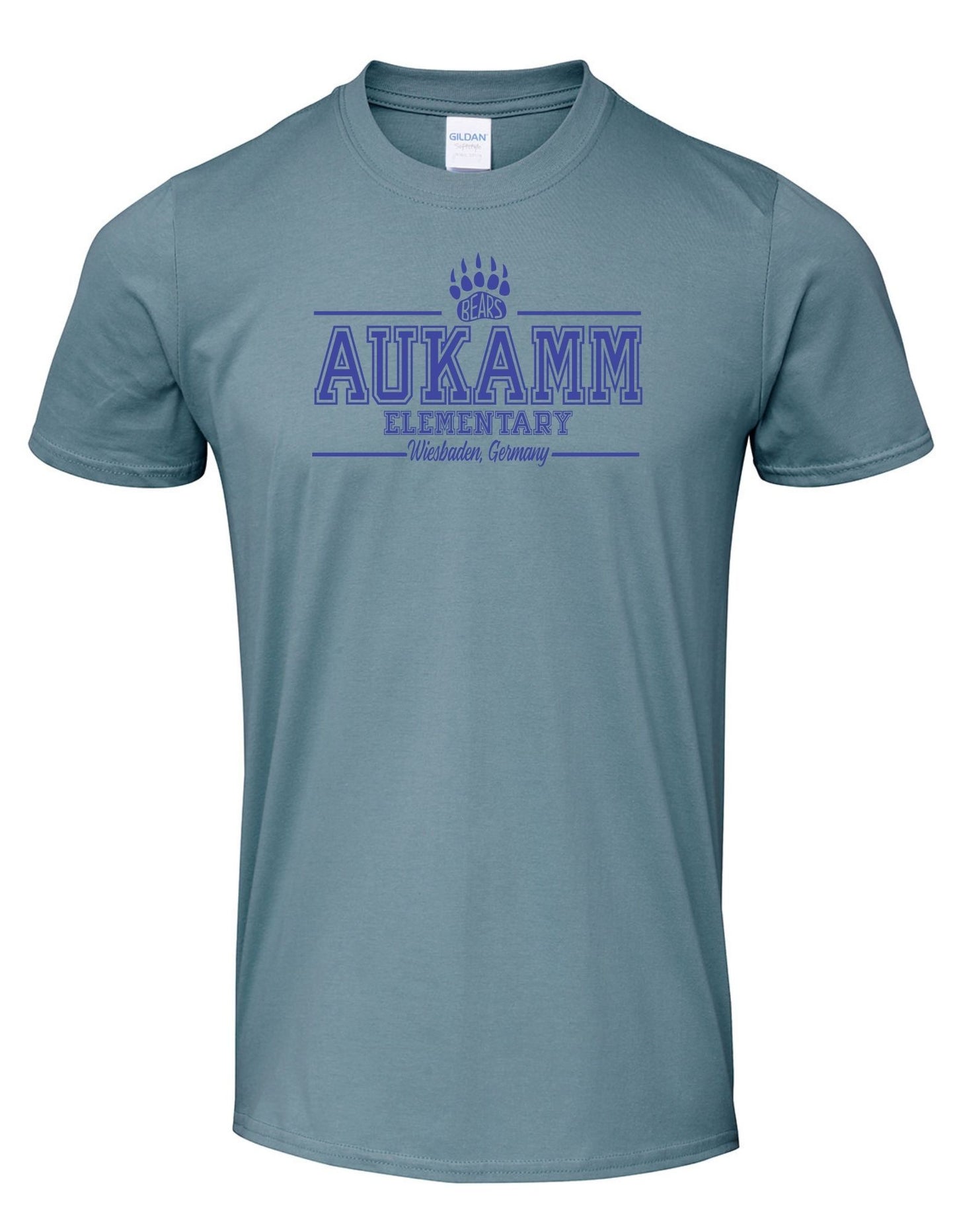 Aukamm Elementary (with paw) | Adult T-Shirt