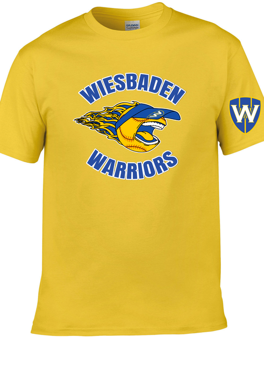 WHS SOFTBALL 25 - WIESBADEN WARRIORS SCREAMING LOGO  - TSHIRT
