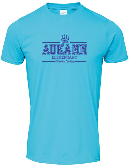 Aukamm Elementary (with paw) | Adult T-Shirt