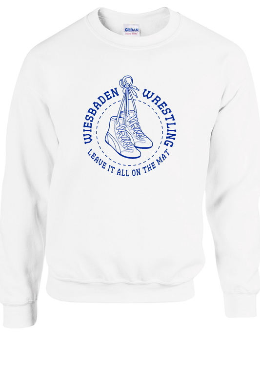 WHS WRESTLING 24 - LEAVE IT ALL ON THE MAT (ROUND W. SHOE) - CREWNECK
