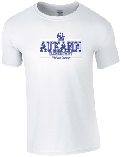 Aukamm Elementary (with paw) | Adult T-Shirt